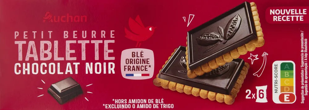 Petit beurre tablette chocolat noir