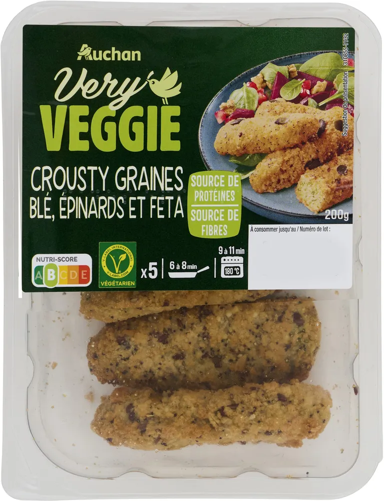 Very veggie crousty graines ble, epinards et feta