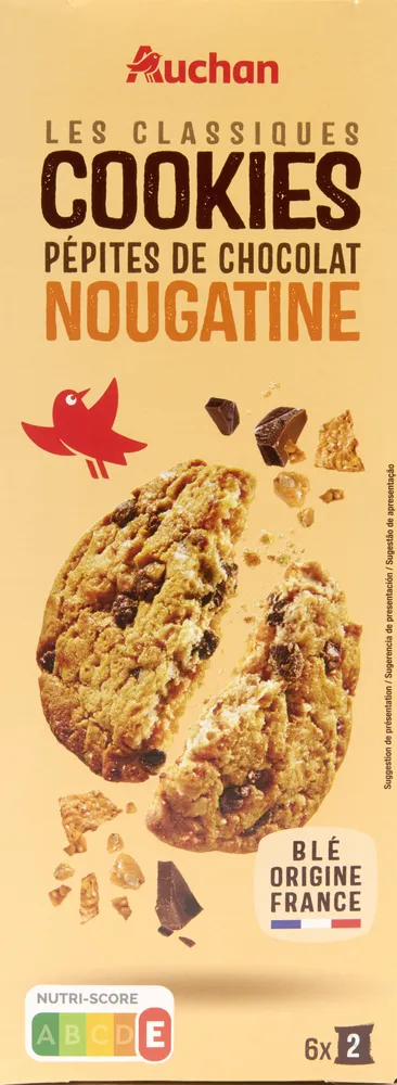 Cookies pépites de chocolat et nougatine