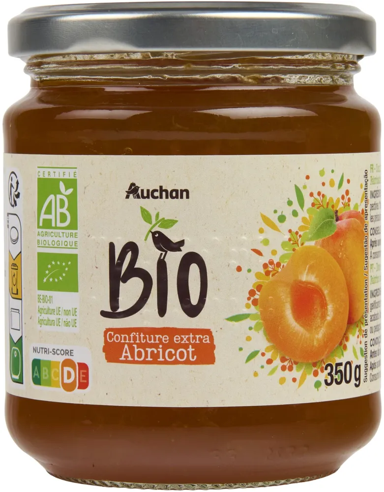 Confiture extra bio à l'abricot