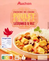 Poulet curry legumes et riz