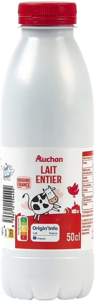 AuchanLait entierorigine France