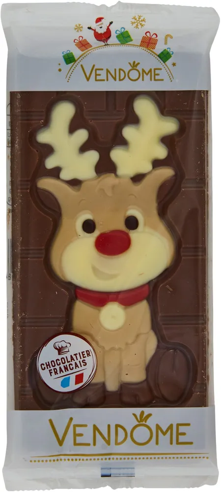 Moulage en chocolat au lait extra fin décoré