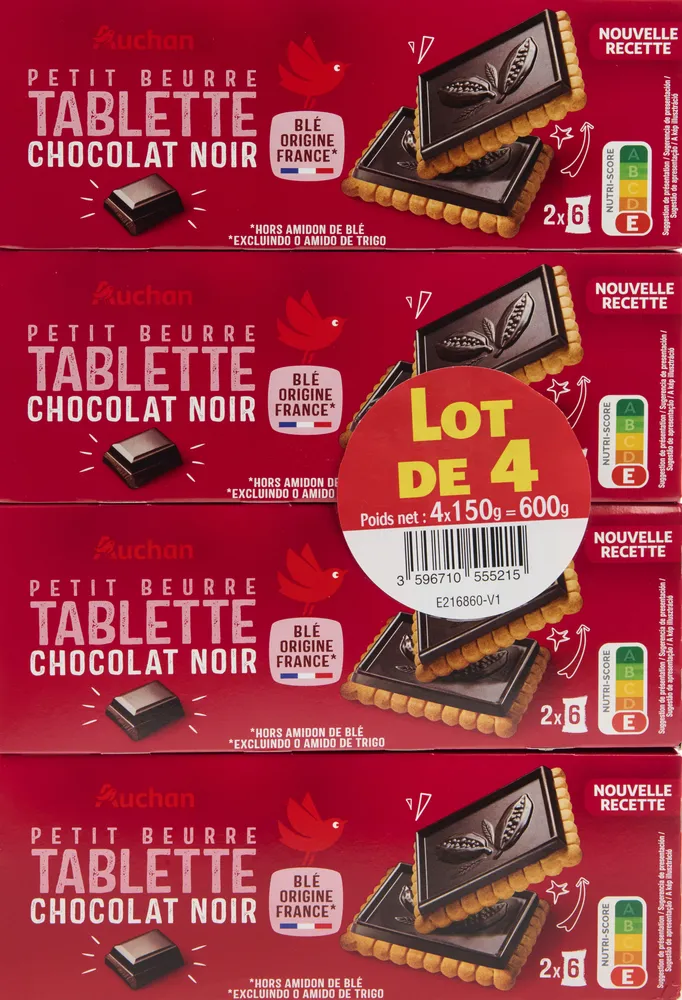 Petit beurre tablette chocolat noir