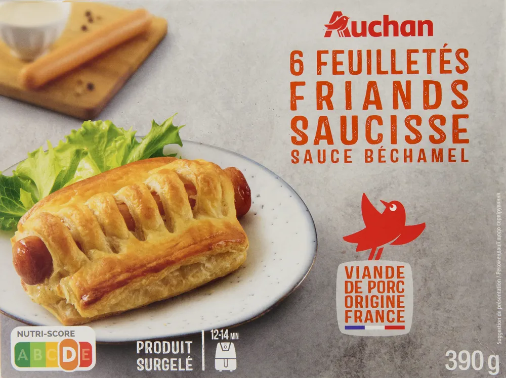 Feuilletés friands saucisse sauce béchamel