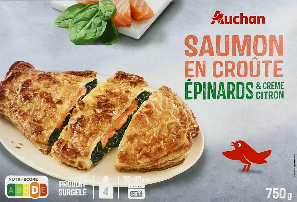 Saumon en croûte épinard et creme citron