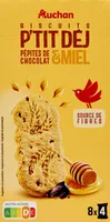 Biscuits P'tit dej pépites de chocolat et miel