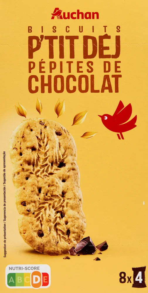 Biscuits petit déjeuner pépites de chocolat