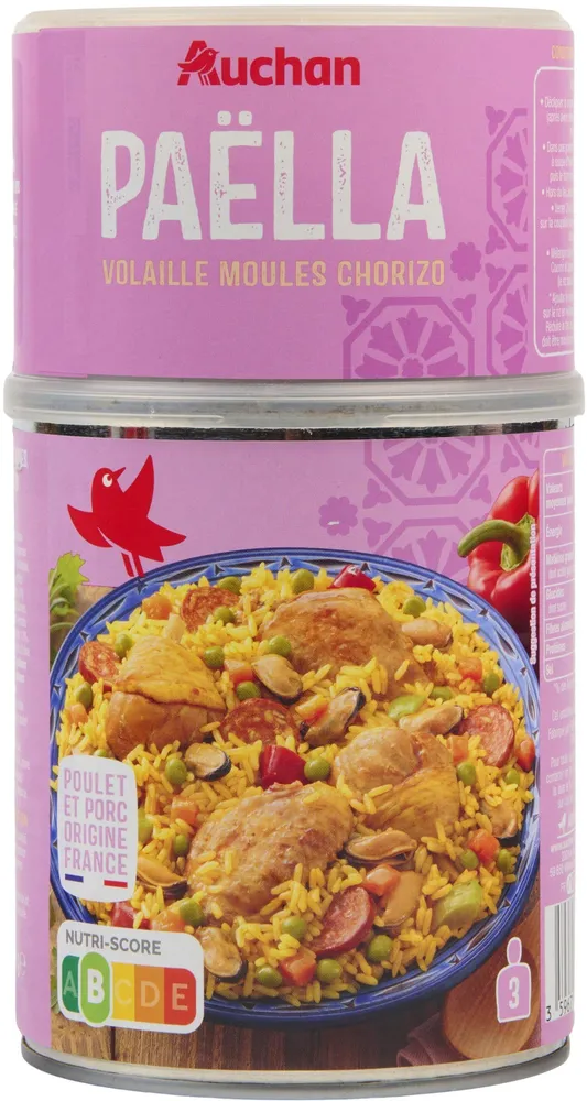 Paella volaille moules chorizo
