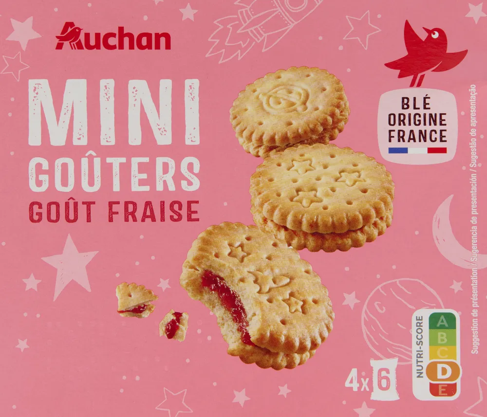 Mini goûters goût fraise