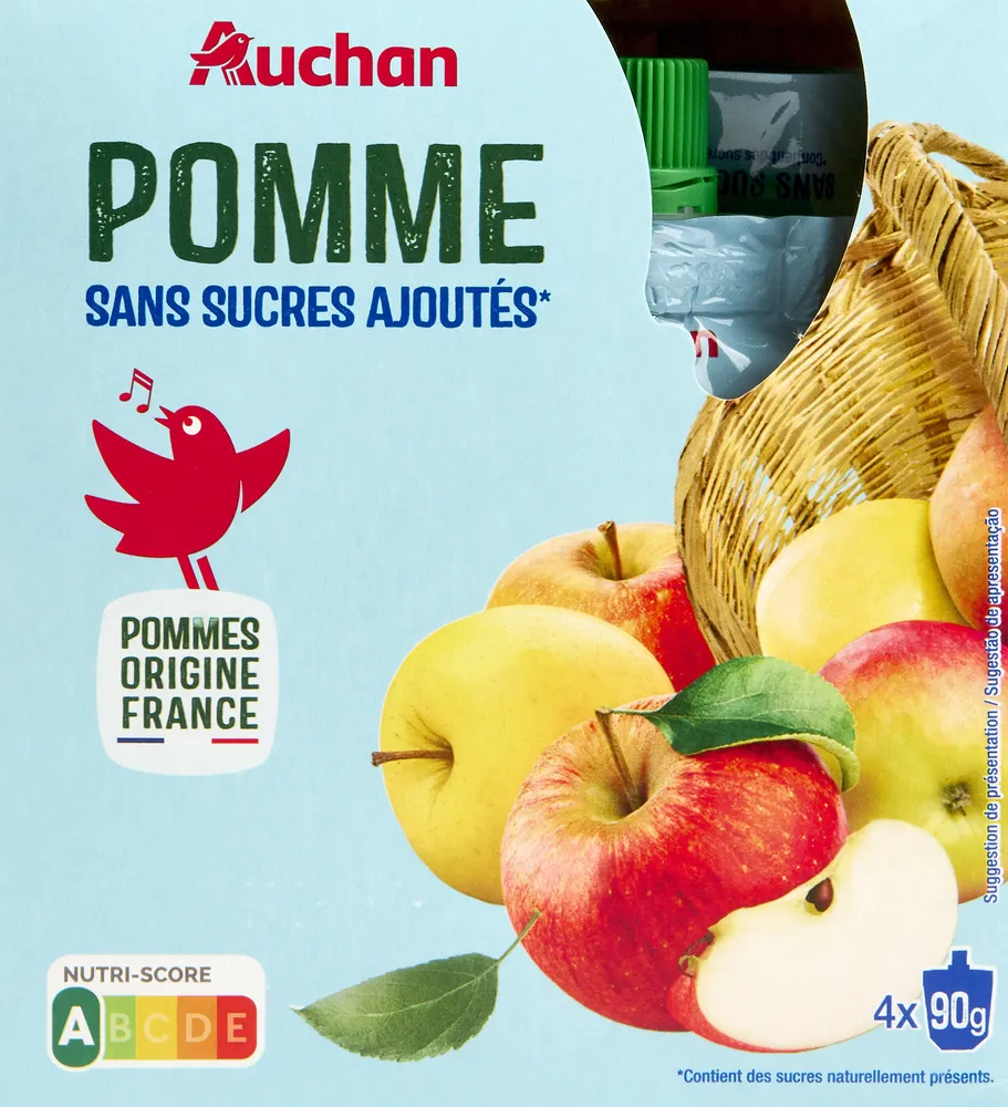 Pommesans sucres ajoutés**contient des sucres naturellement présents