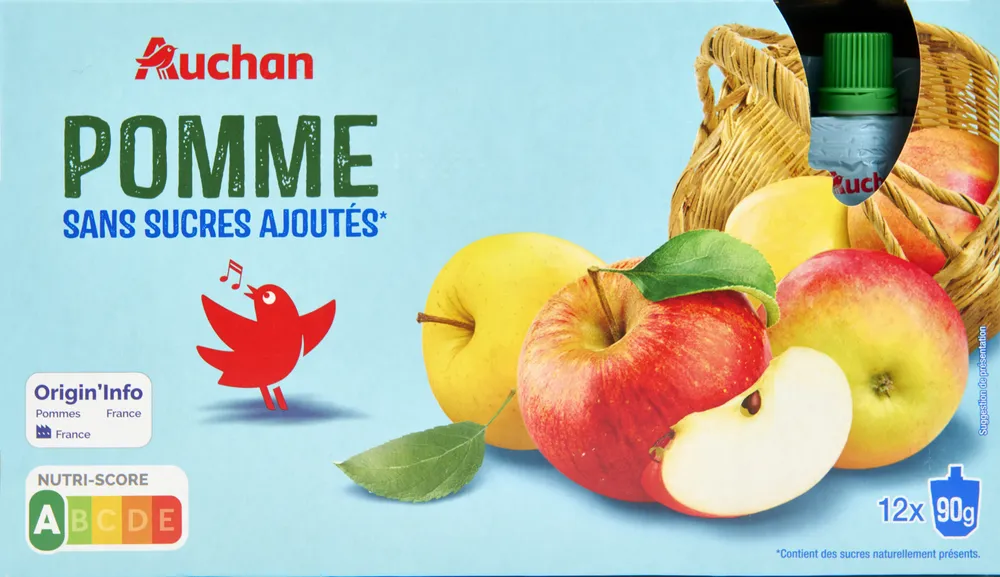Pommesans sucres ajoutés**contient des sucres naturellement présents