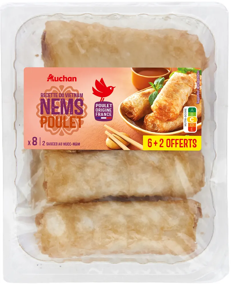8 nems + 2 sauces nuoc mam