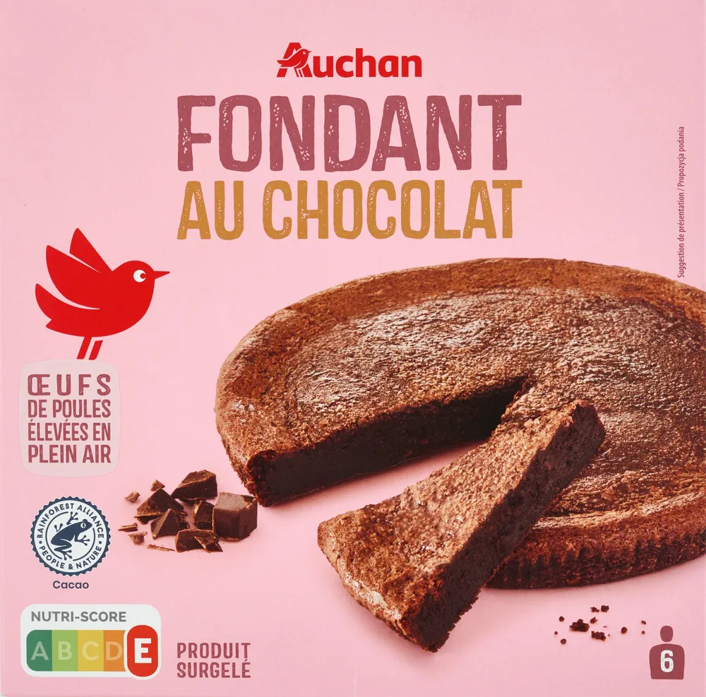 Fondant au chocolat surgelé