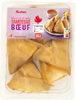 Recette d'indesamossas boeufx4 + 2 sauces
