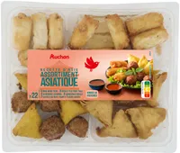 RECETTE D'ASIEASSORTIMENT ASIATIQUEX22 + 3 SAUCES 6 MINI NEMS PORC8 BOULETTES PORC THAI4 SAMOSSAS POULET4 SAMOSSAS LEGUMES2 SAUCES NUOC MAM et 1 AIGRE DOUCE