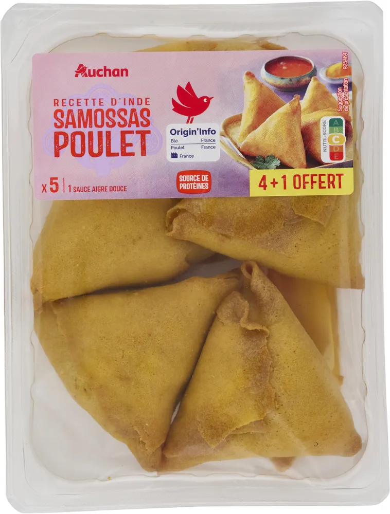 Recette d'indesamossas pouletx4 +1 offert + 1 sauce
