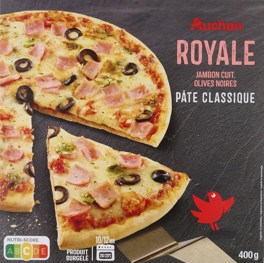 Pâte classiqueRoyalejambon cuit, olives noires