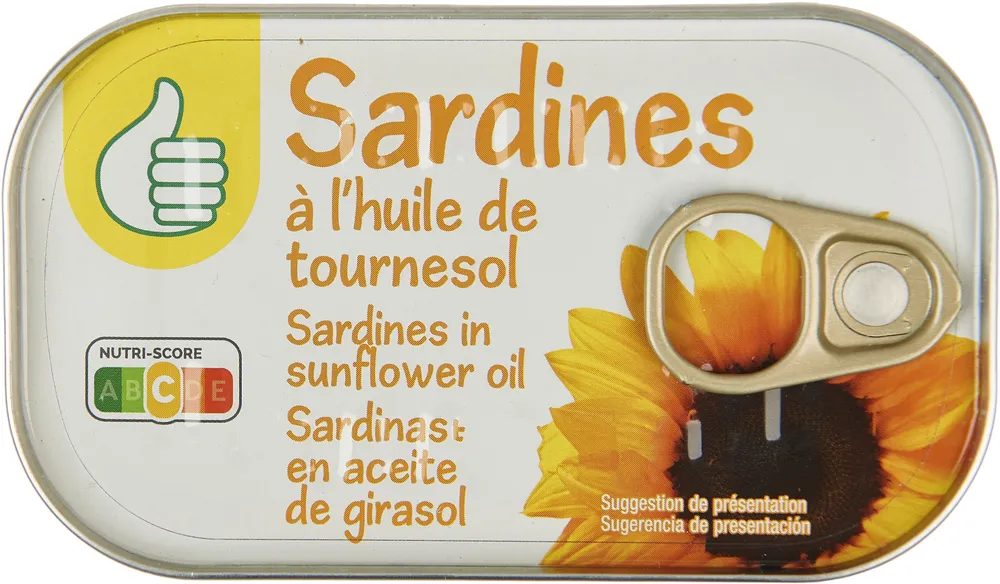 Sardines à l'huile de tournesol