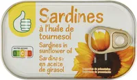 Sardines à l'huile de tournesol