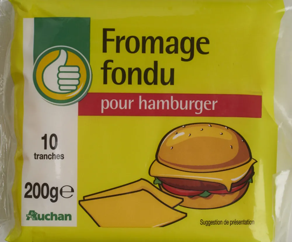 Fromage fondupour Hamburger10 tranches