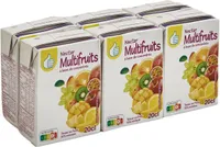 Nectar multifruits à base de concentrés. Teneur en fruits : 50 % minimum.