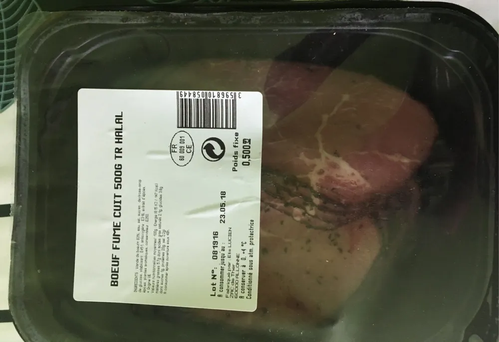Boeuf fumé cuit 500G TR Halal