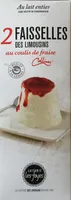 Faisselles des Limousins au coulis de fraise