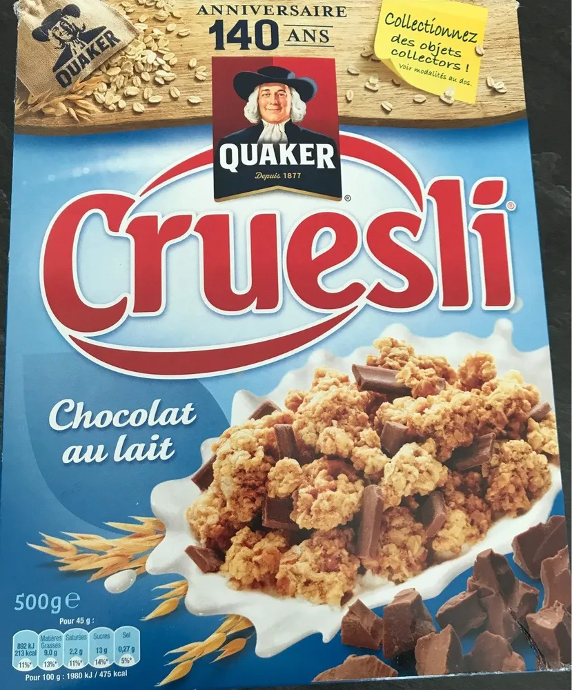 Cruesli chocolat au lait