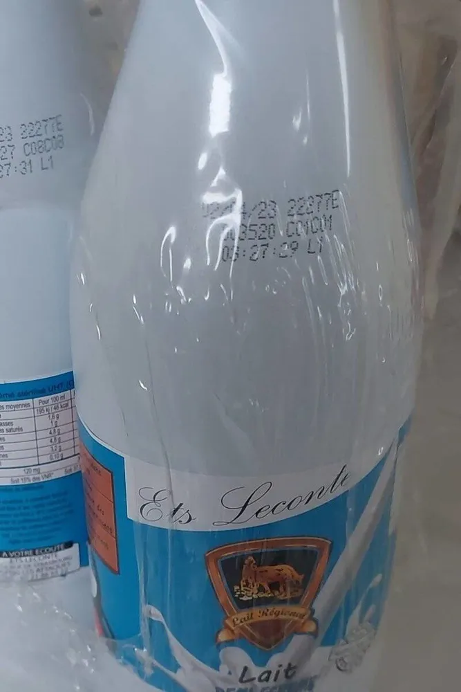 Lait demi écrémé