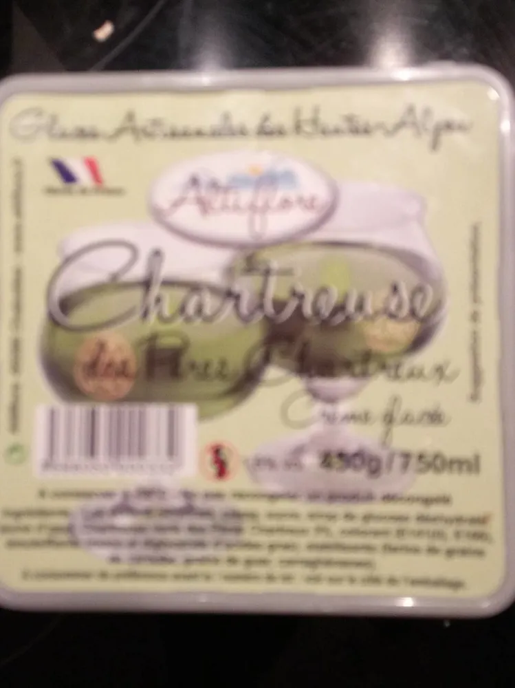 Altiflore Crème glacée Chartreuse le bac de 450 g