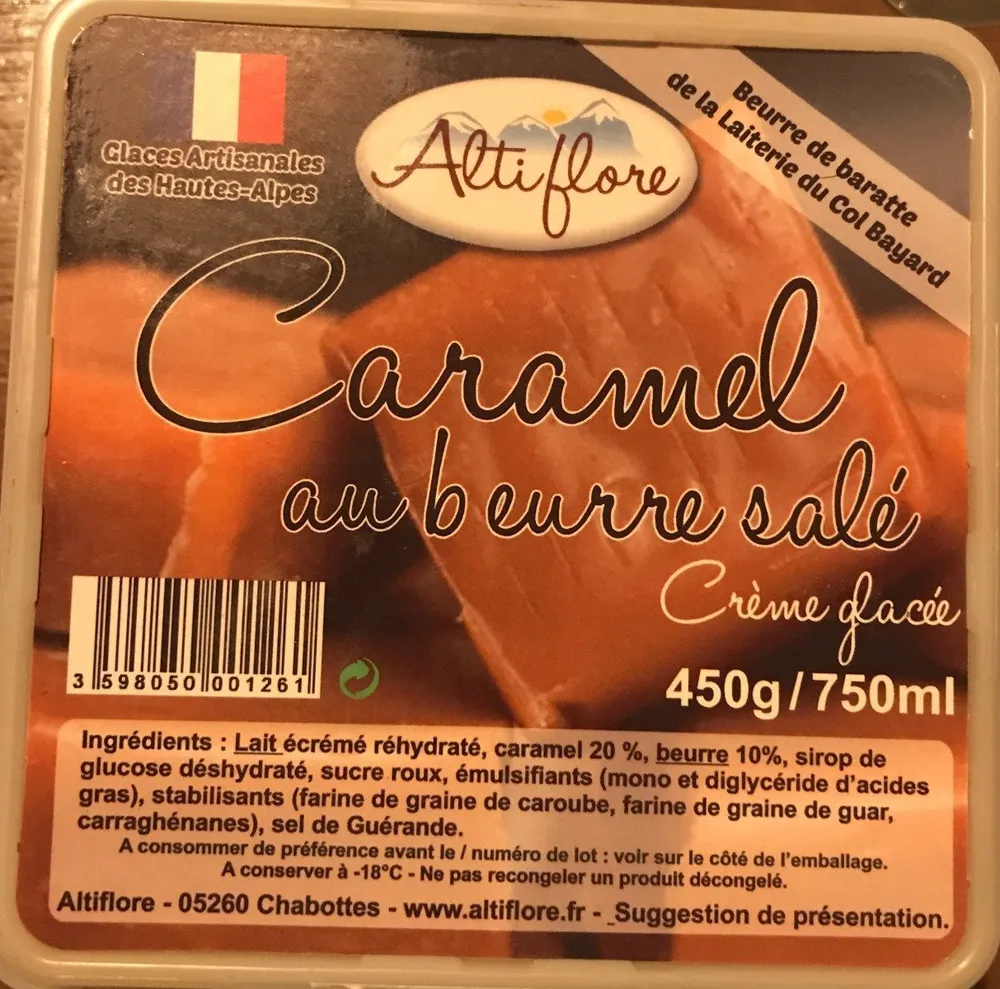 Glaces artisanales Caramel