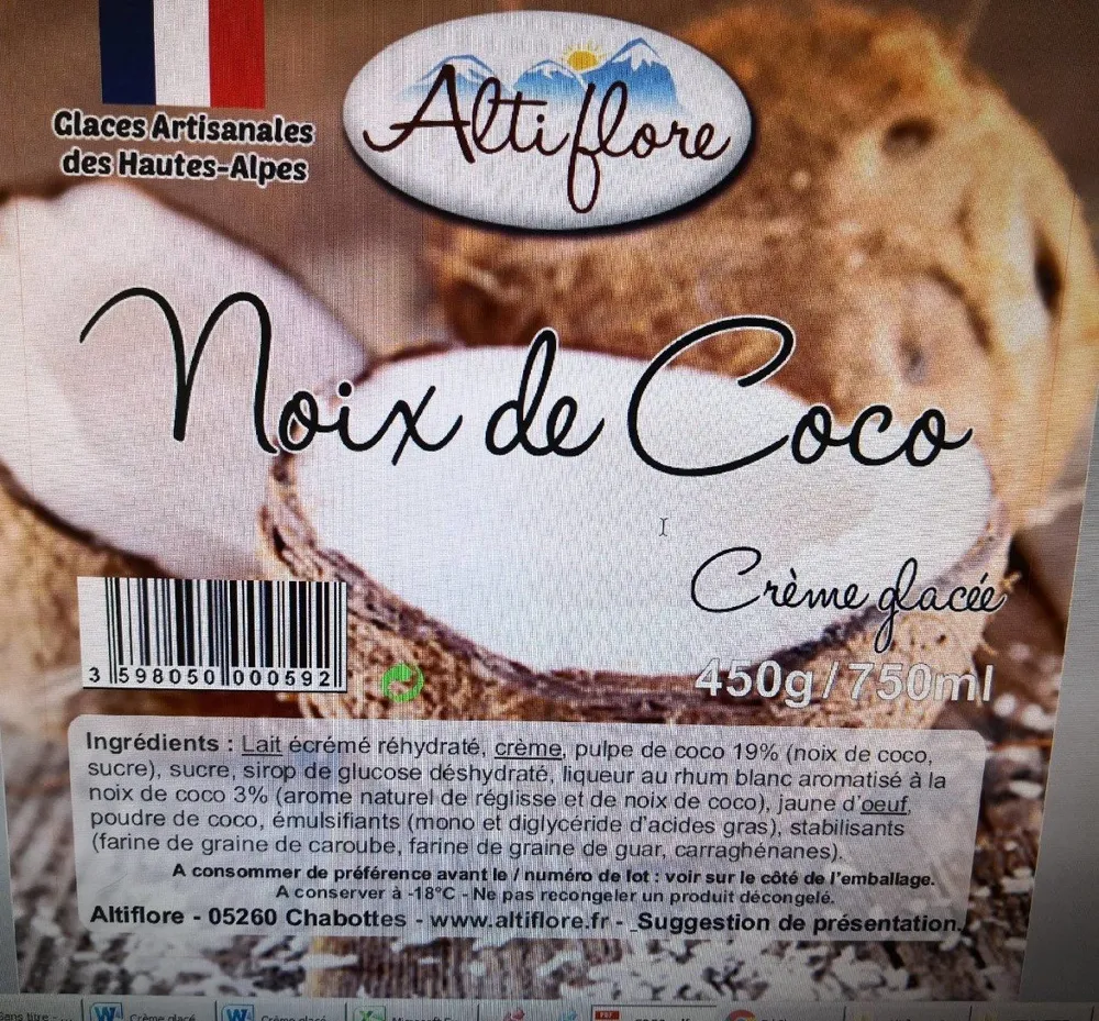 Crème glacée nougat