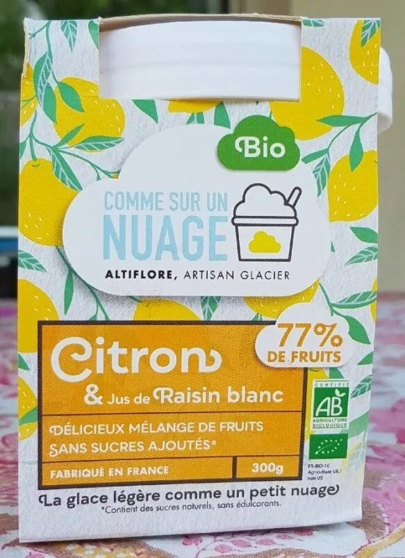 Comme sur un nuage Citron & Jus de Raisin blanc