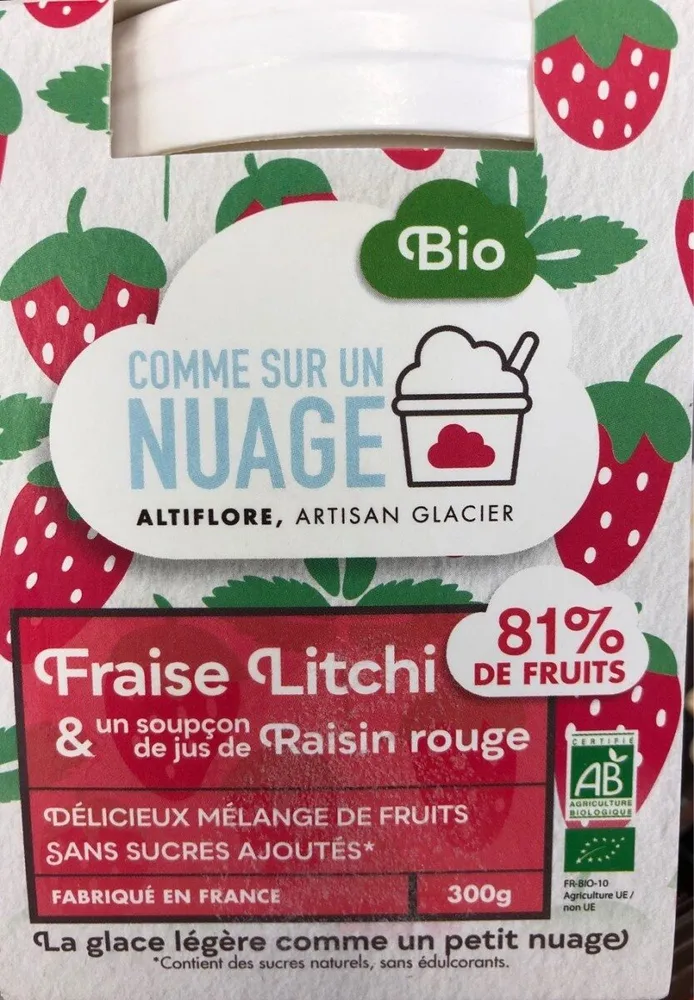 Comme sur un nuage Fraise litchi