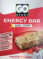 Energy bar, fruits rouges
