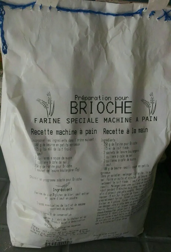 Préparation pour brioche
