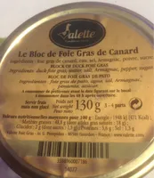 Le bloc de foie gras de canard