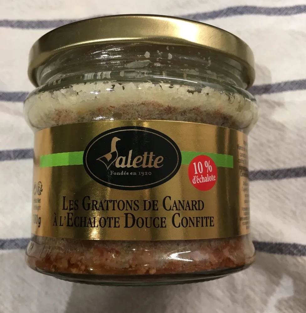 LES GRATTONS DE CANARD À L'ÉCHALOTE DOUCE CONFITE