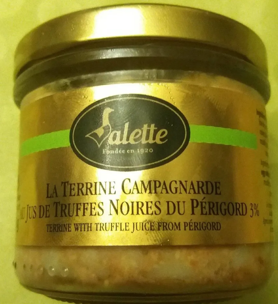 Terrine campagnarde au jus de truffes noires du perigord 3%