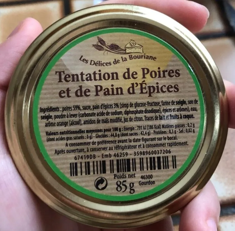 Tentation de poires et de pain d'epices