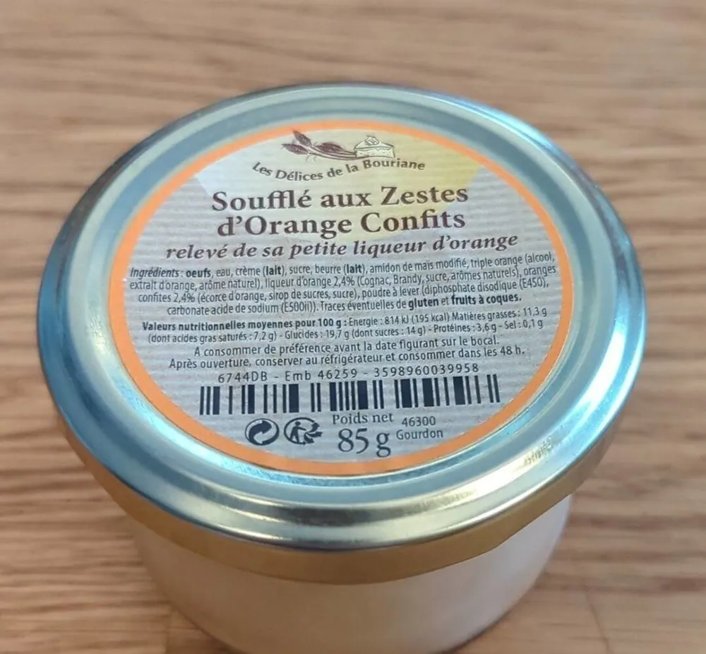 Soufflé aux zestes d'orange confits