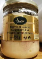 Mijotée de canard sauce foie gras et jus de truffes brumale