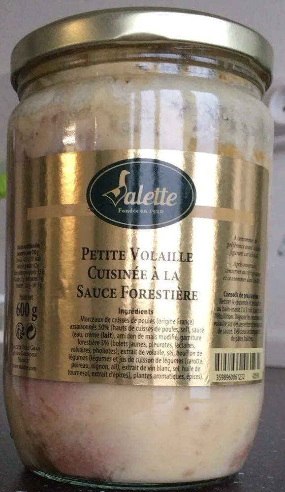 Petite volaille cuisineée à la Sauce Forestière