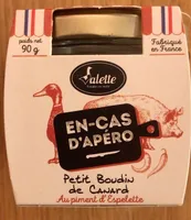 En-cas d’apero petit boudin de canard au pilent d’espelette