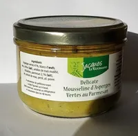 Délicate mousseline d'asperger vertes  au parmesan