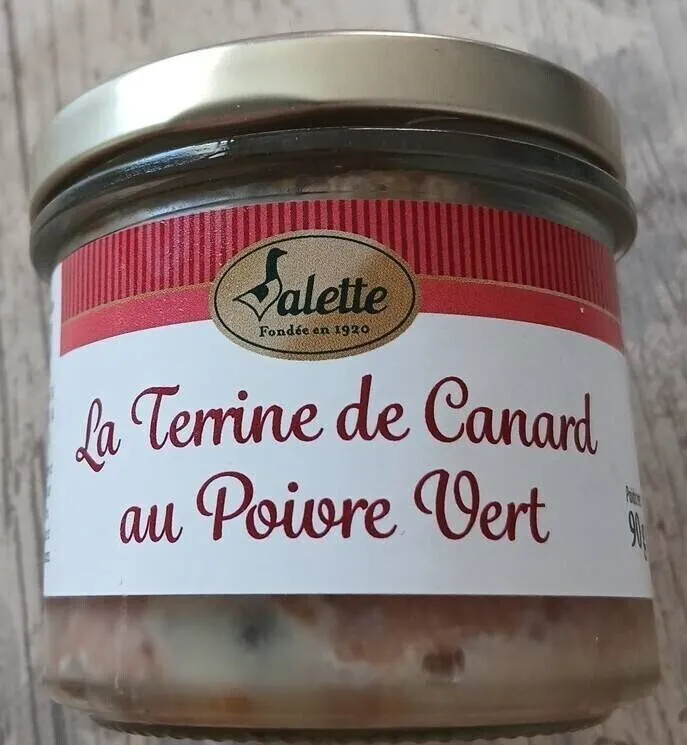 La terrine de canard au poivre vert
