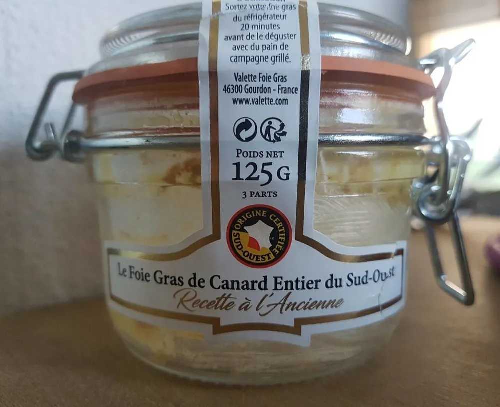Foie gras de canard entier