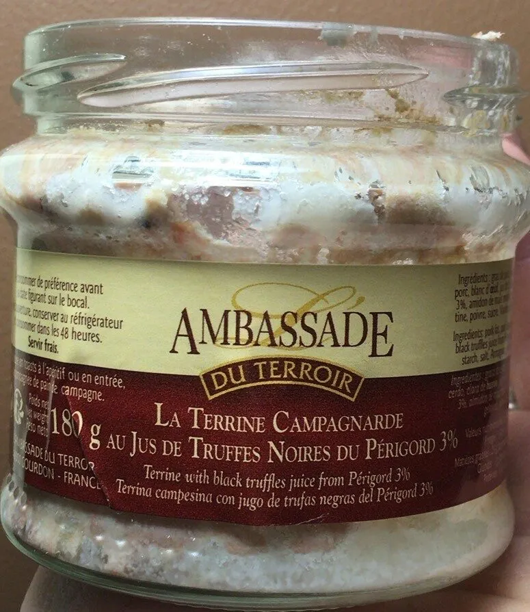 La terrine campagnarde au jus de truffes noires du Périgord 3%
