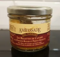 Les rillettes de canard poivrons et piment d'espelette